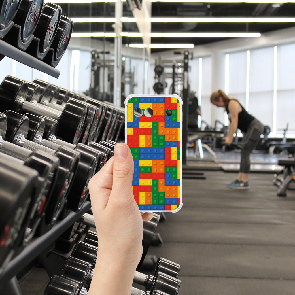 Google Pixel 8A Doorzichtige Silicone Hoesje Blokken hand gym workout dumbbells