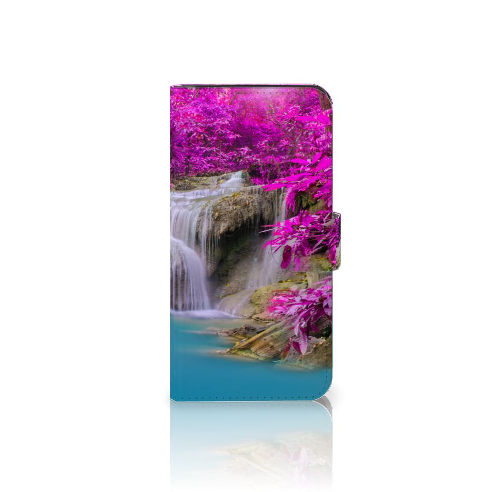Google Pixel 8A Flip Cover Waterval design waterval paars uitzicht
