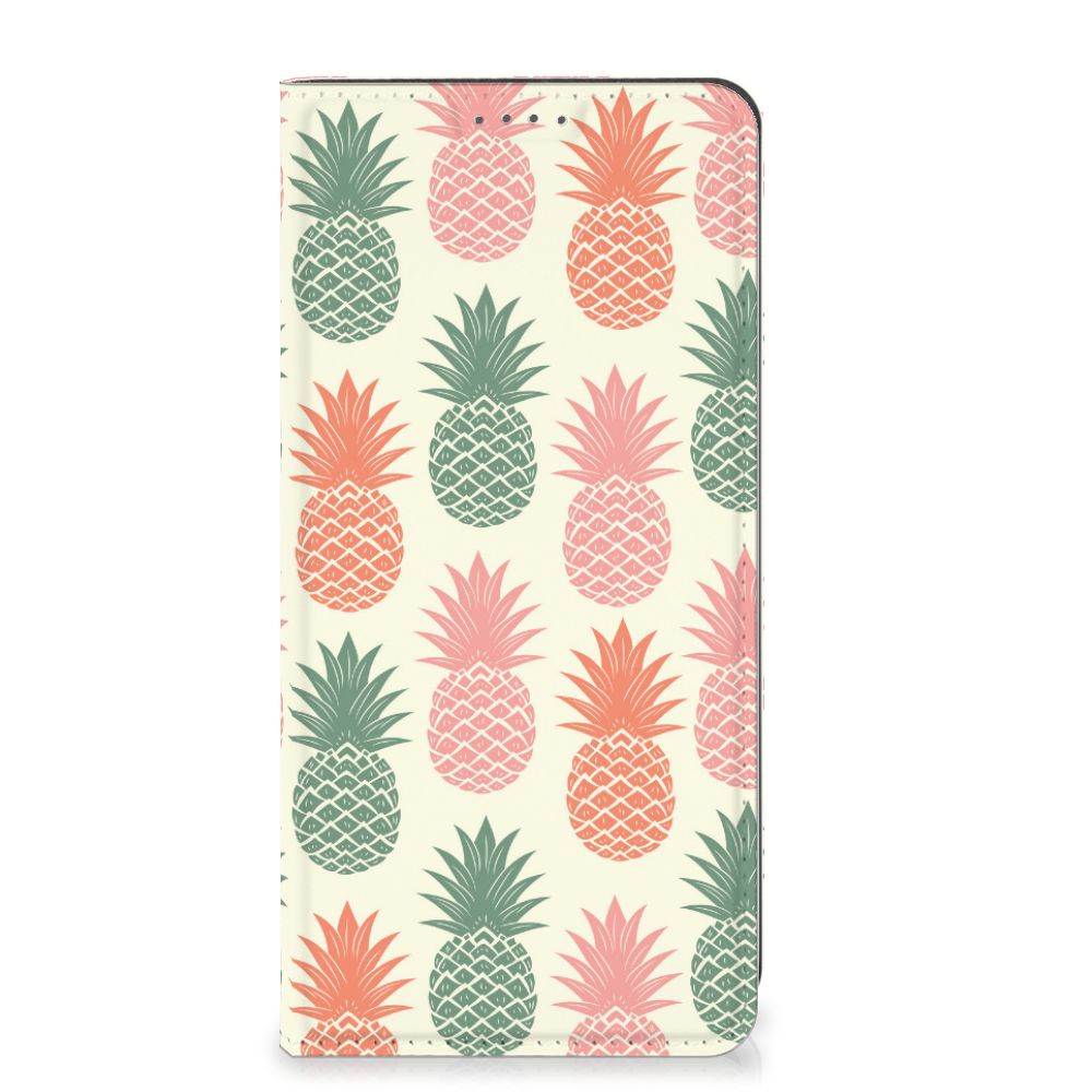 Google Pixel 8A Flip Style Cover Ananas ananas ontwerp voorzijde