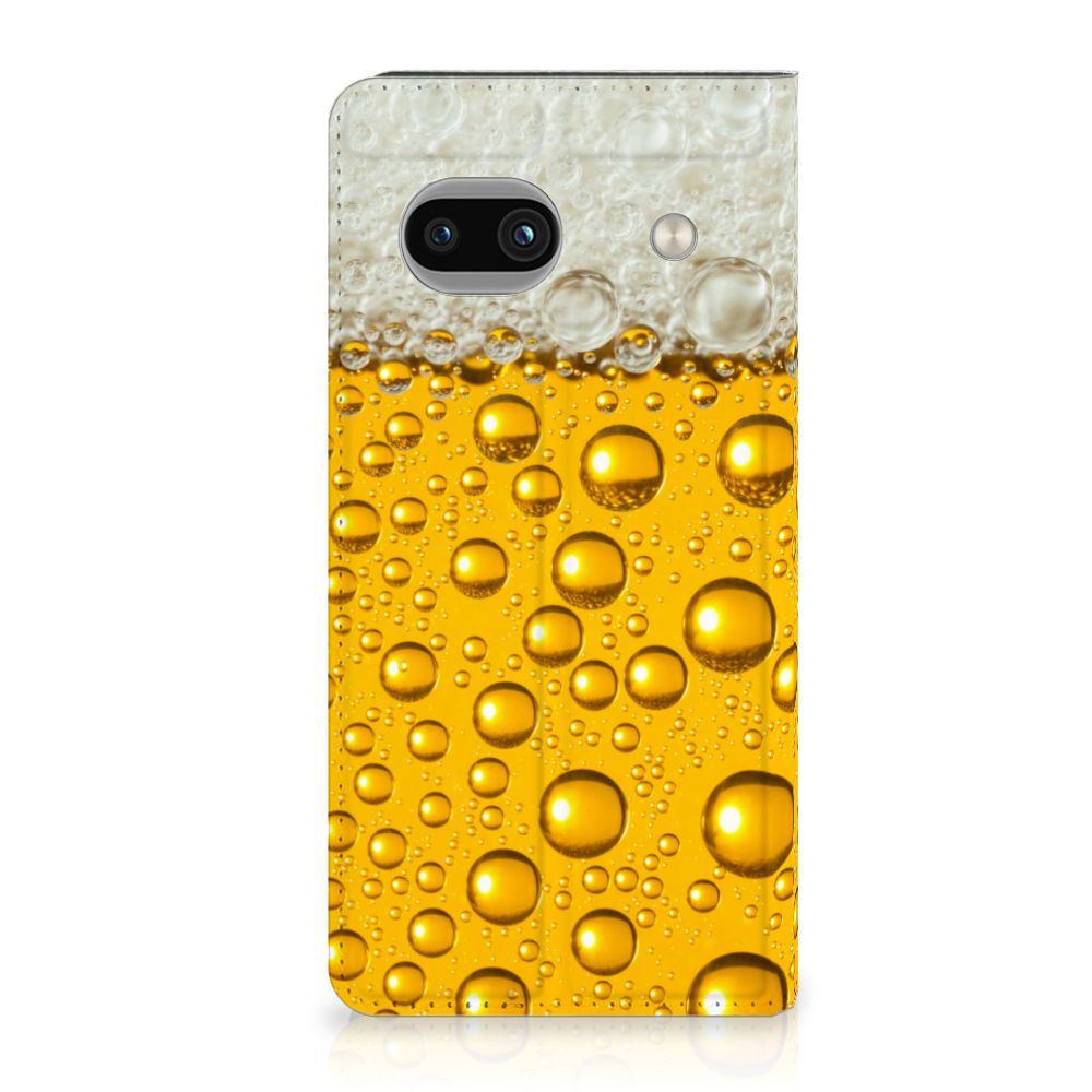 Google Pixel 8A Flip Style Cover Bier bierprint voorkant