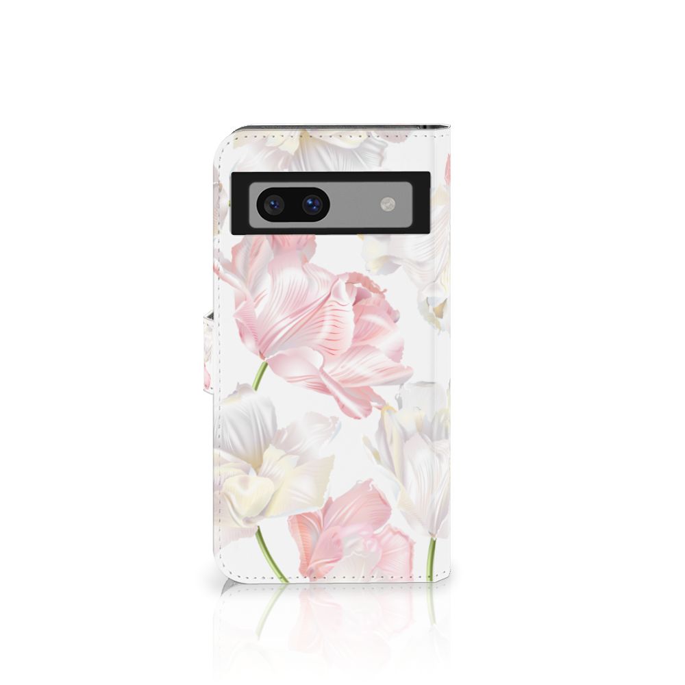 Google Pixel 8A Hoesje Lovely Flowers hoesje elegante bloemenvoorzijde