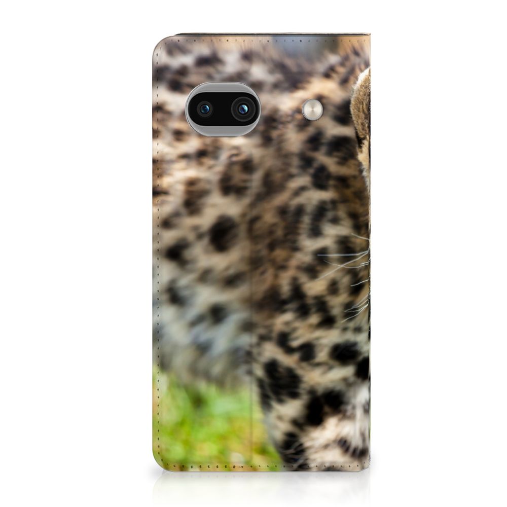 Google Pixel 8A Hoesje maken Baby Luipaard design baby luipaard aanzicht detail