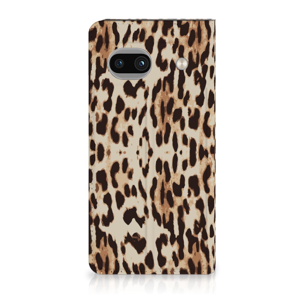 Google Pixel 8A Hoesje maken Leopard hoesje luipaardprint voorkant