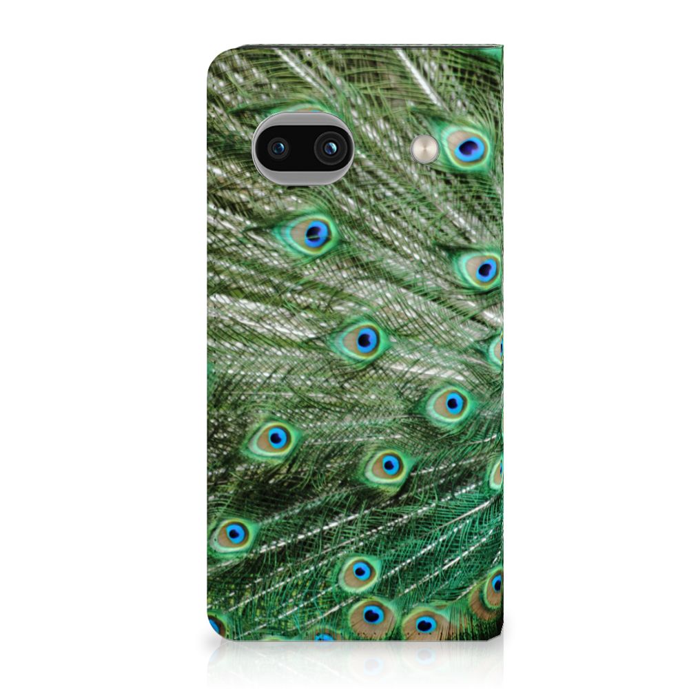 Google Pixel 8A Hoesje maken Pauw stand case pauw design achterzijde