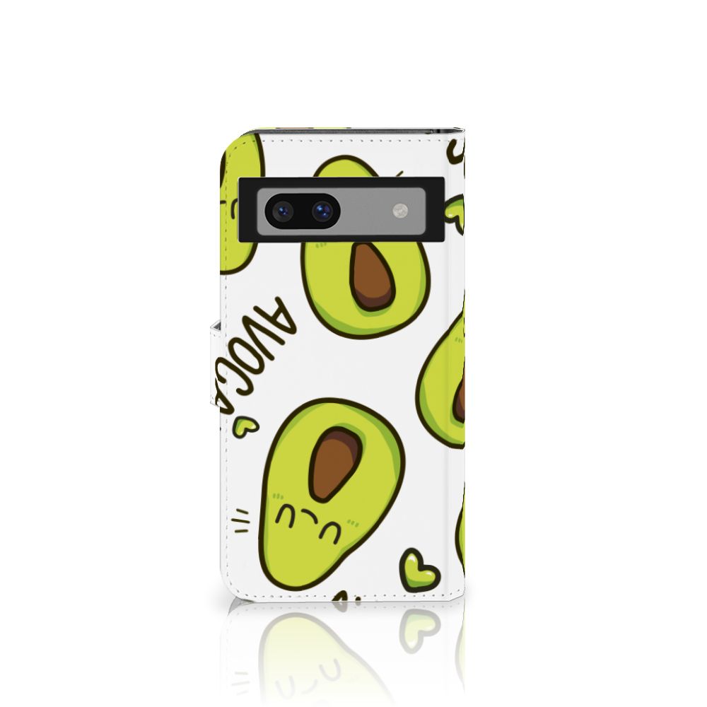 Google Pixel 8A Leuk Hoesje Avocado Singing telefoonhoesje avocado design vooraan