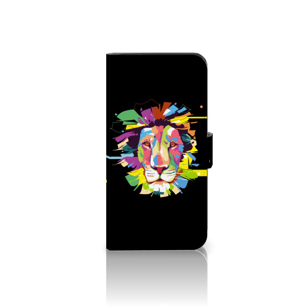 Google Pixel 8A Leuk Hoesje Lion Color design voorkant