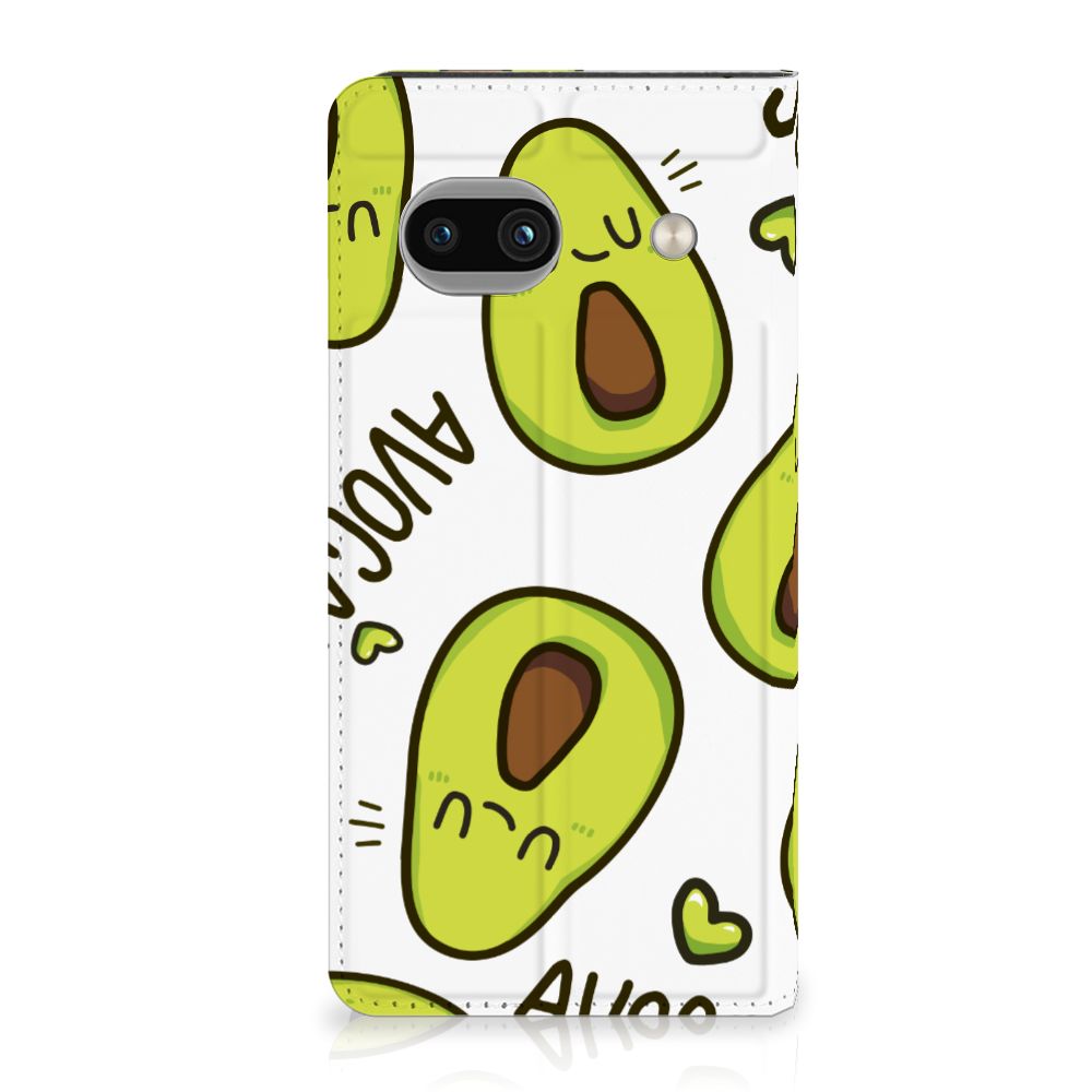 Google Pixel 8A Magnet Case Avocado Singing avocados design voorkant