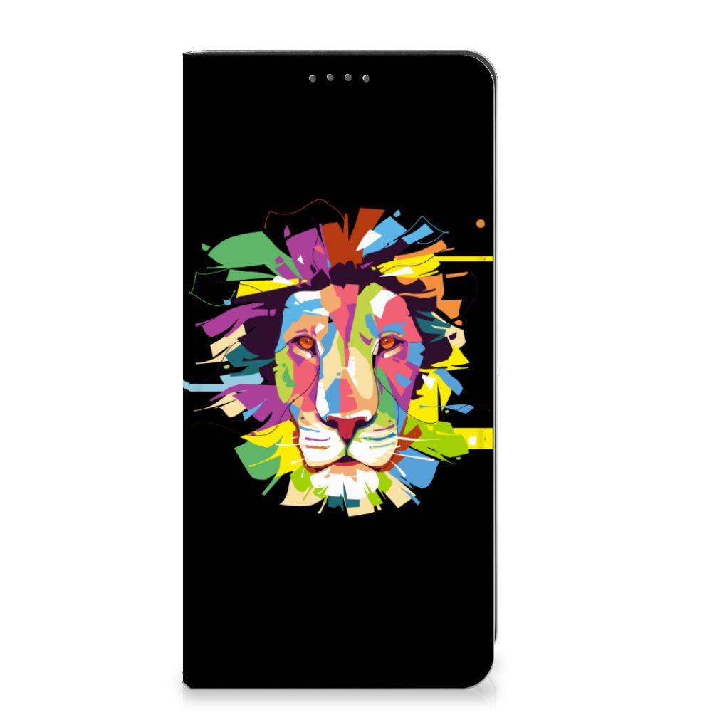 Google Pixel 8A Magnet Case Lion Color telefoonhoesje leeuwenkleur ontwerp voorkant