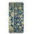 Google Pixel 8A Smart Cover Beige Flowers hoesje ontwerp beige bloemen donkerblauw aanzicht
