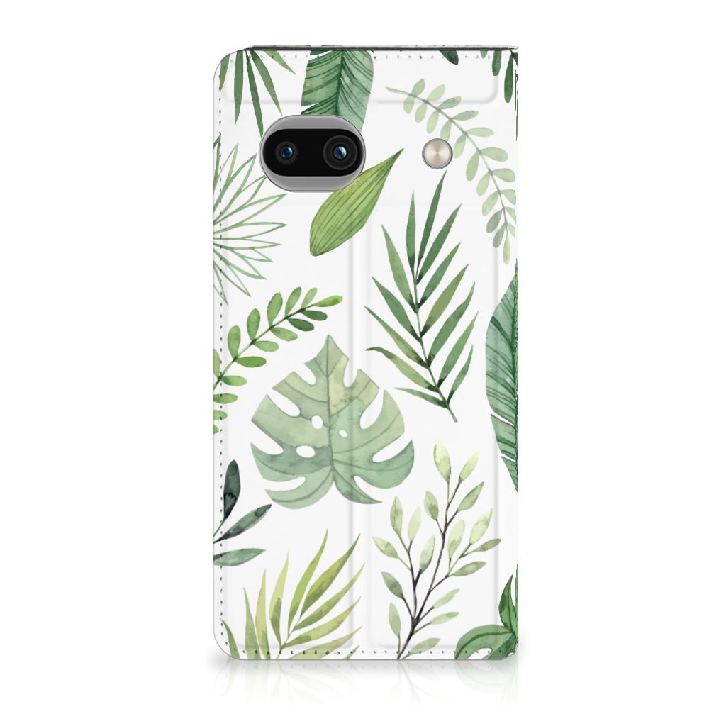 Google Pixel 8A Smart Cover Leaves design Leaves voorkant