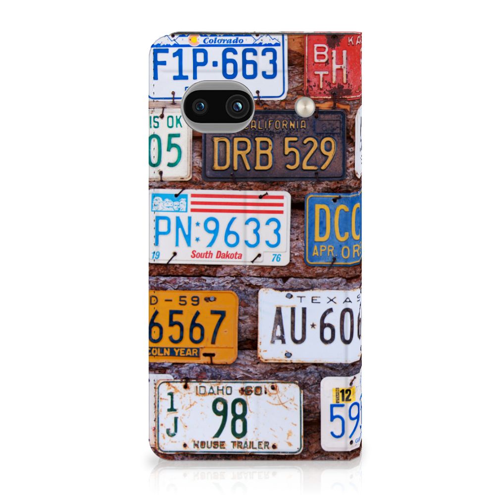 Google Pixel 8A Stand Case Kentekenplaten design kentekenplaten aanzicht