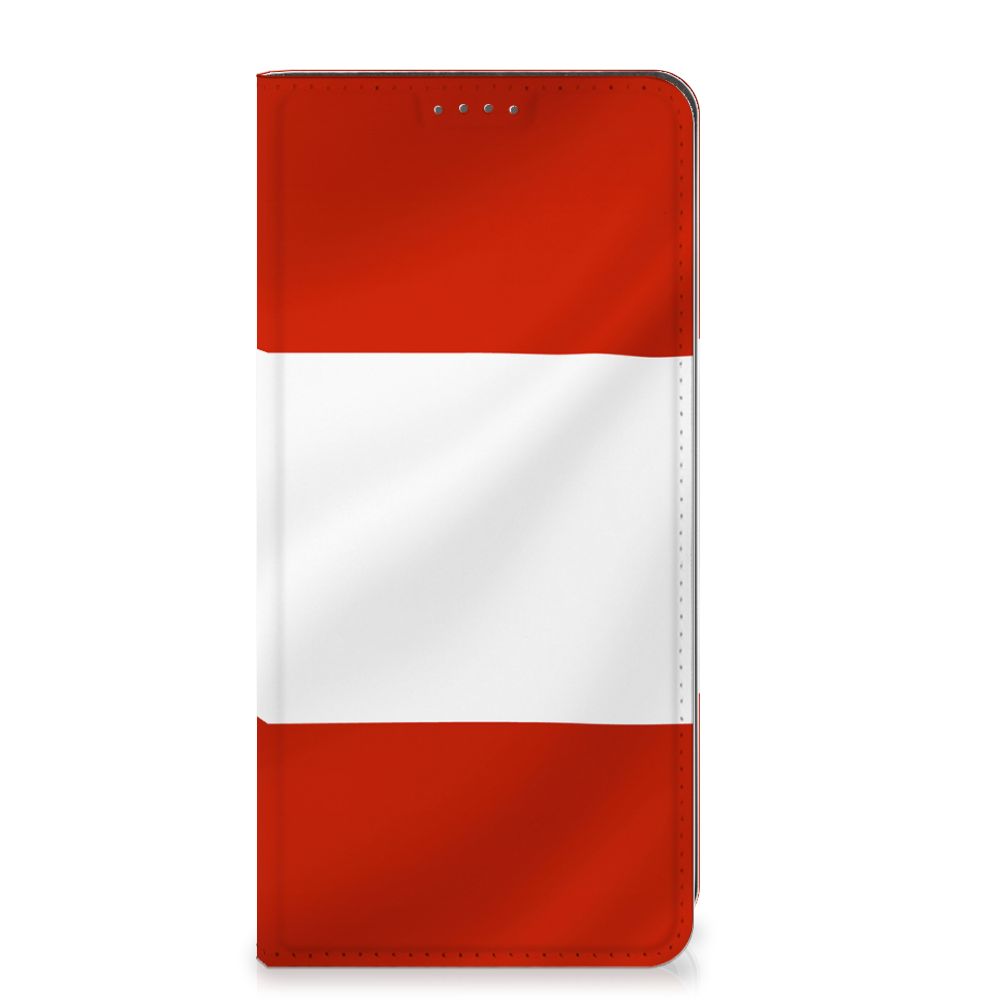 Google Pixel 8A Standcase Oostenrijk design vlag voorkant