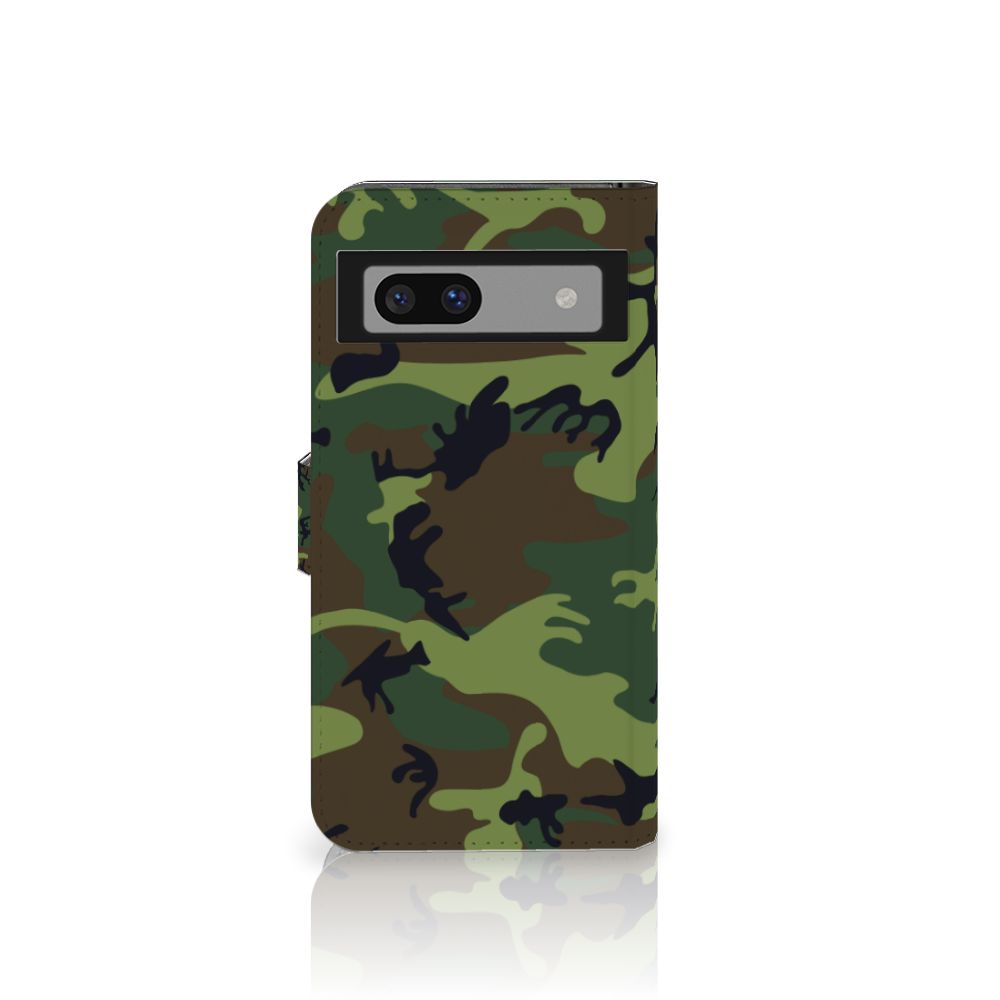 Google Pixel 8A Telefoon Hoesje Army Dark telefoonhoesje camouflage donker