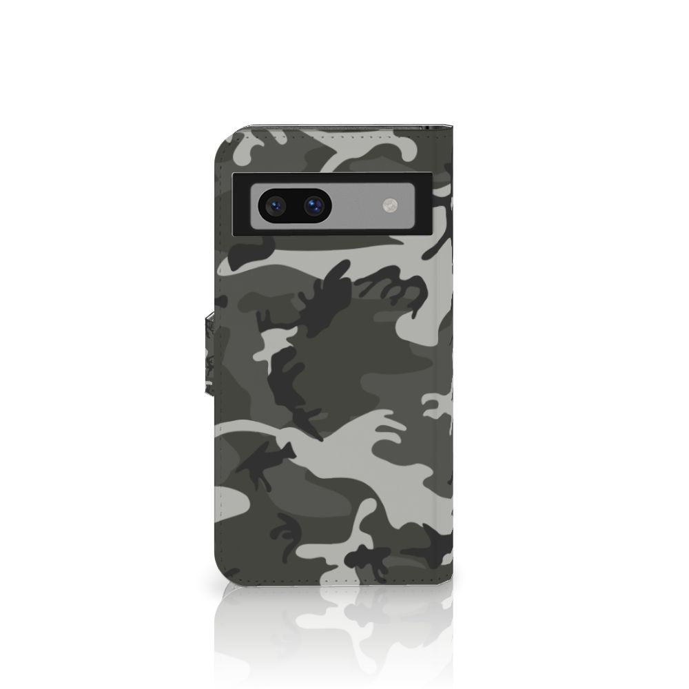 Google Pixel 8A Telefoon Hoesje Army Light camouflaged design voorkant