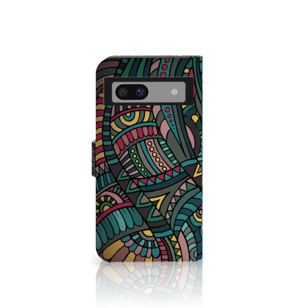 Google Pixel 8A Telefoon Hoesje Aztec telefoonhoesje design Aztec voorkant