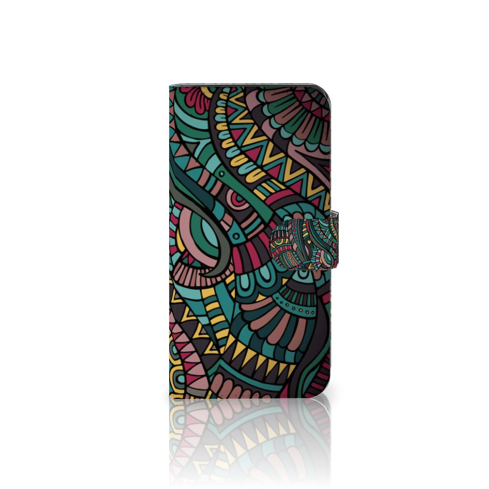 Google Pixel 8A Telefoon Hoesje Aztec telefoonhoesje Aztec design vooraan