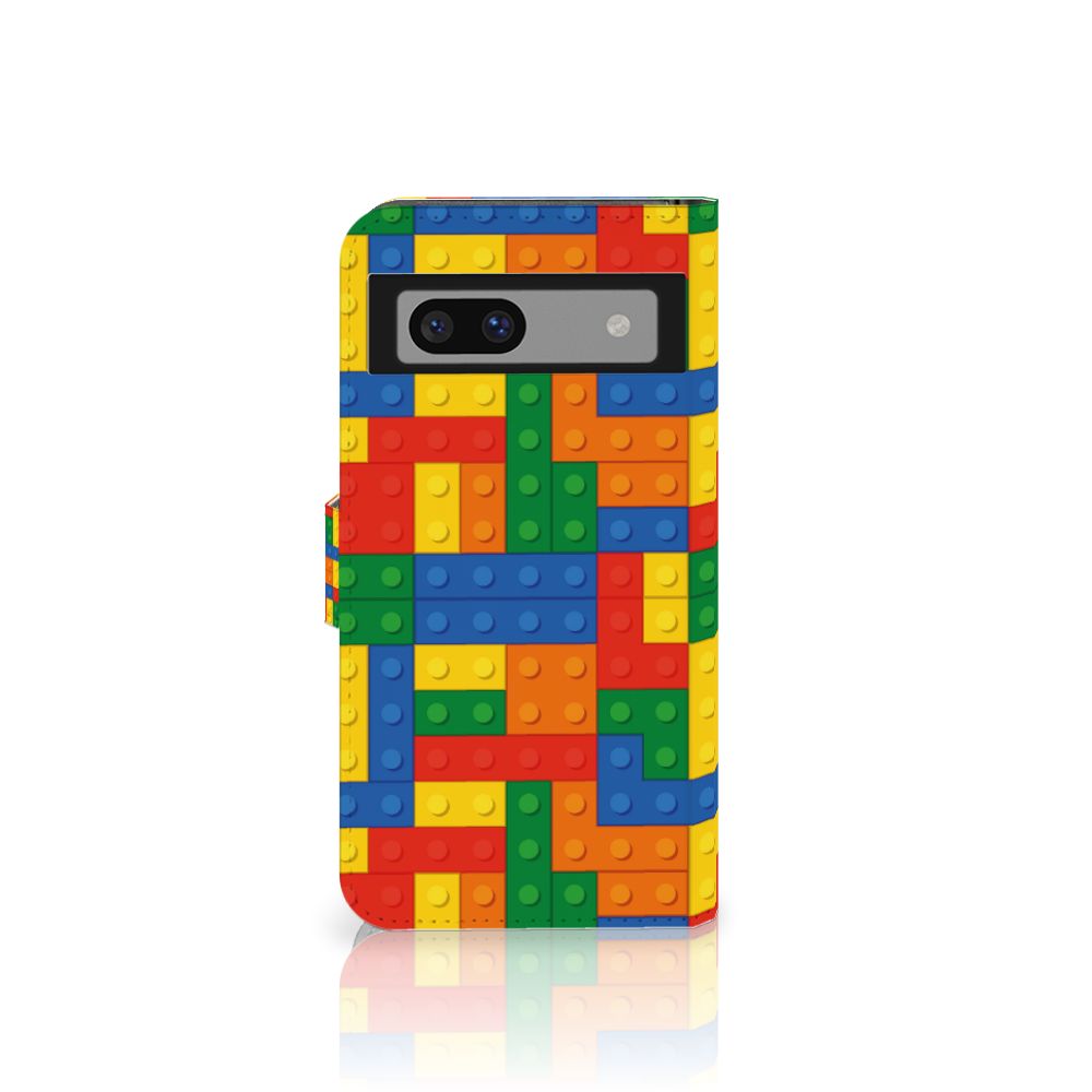 Google Pixel 8A Telefoon Hoesje Blokken case blokken ontwerp voorkant