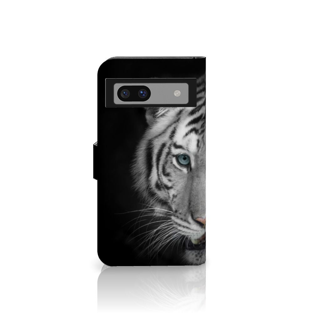 Google Pixel 8A Telefoonhoesje met Pasjes Tijger Tijger design voorkant