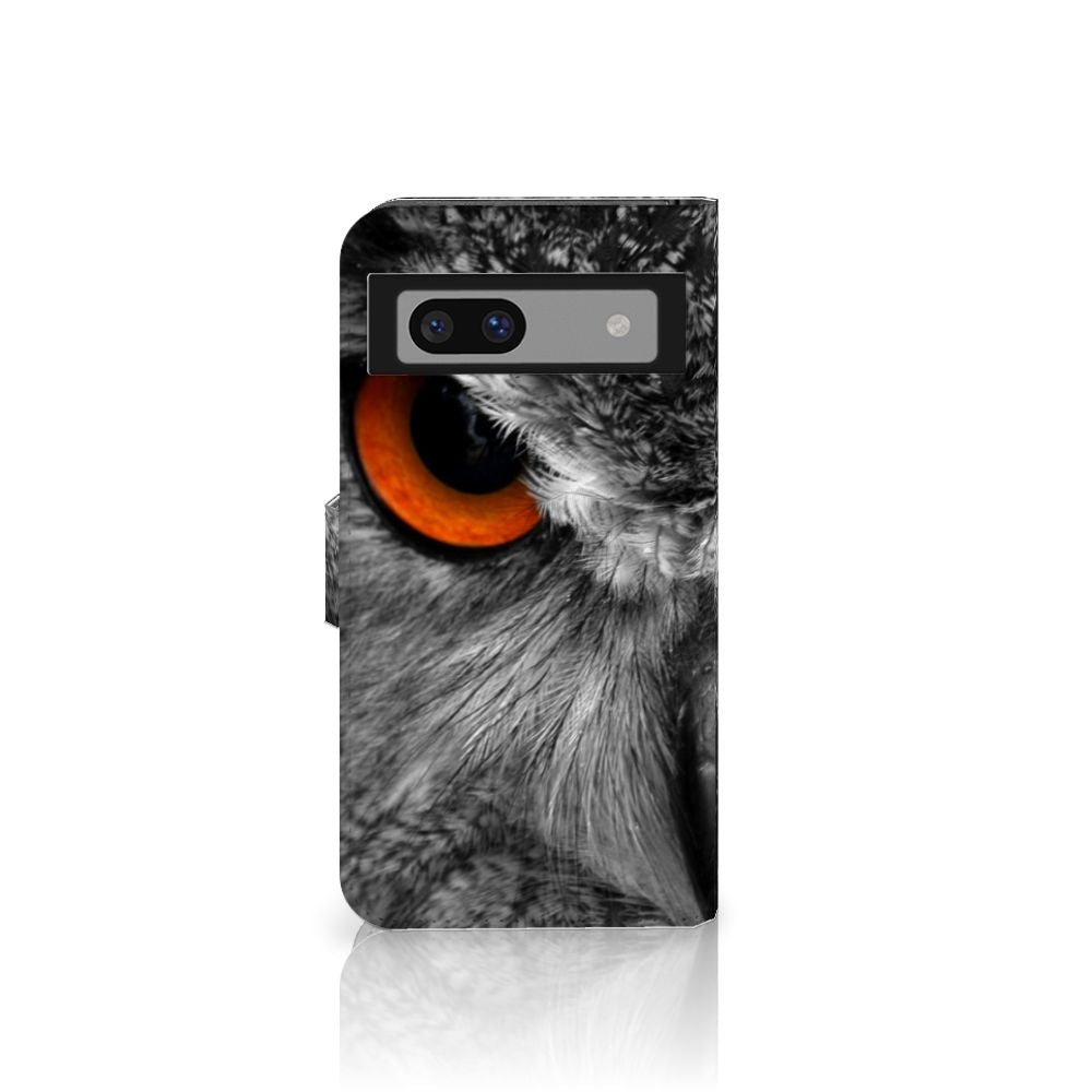 Google Pixel 8A Telefoonhoesje met Pasjes Uil uil design front