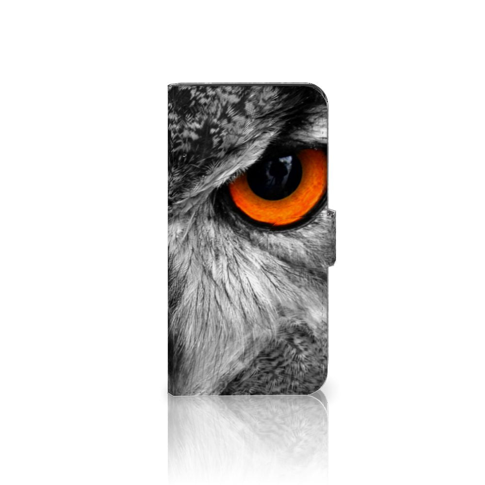 Google Pixel 8A Telefoonhoesje met Pasjes Uil uil ontwerp zijaanzicht