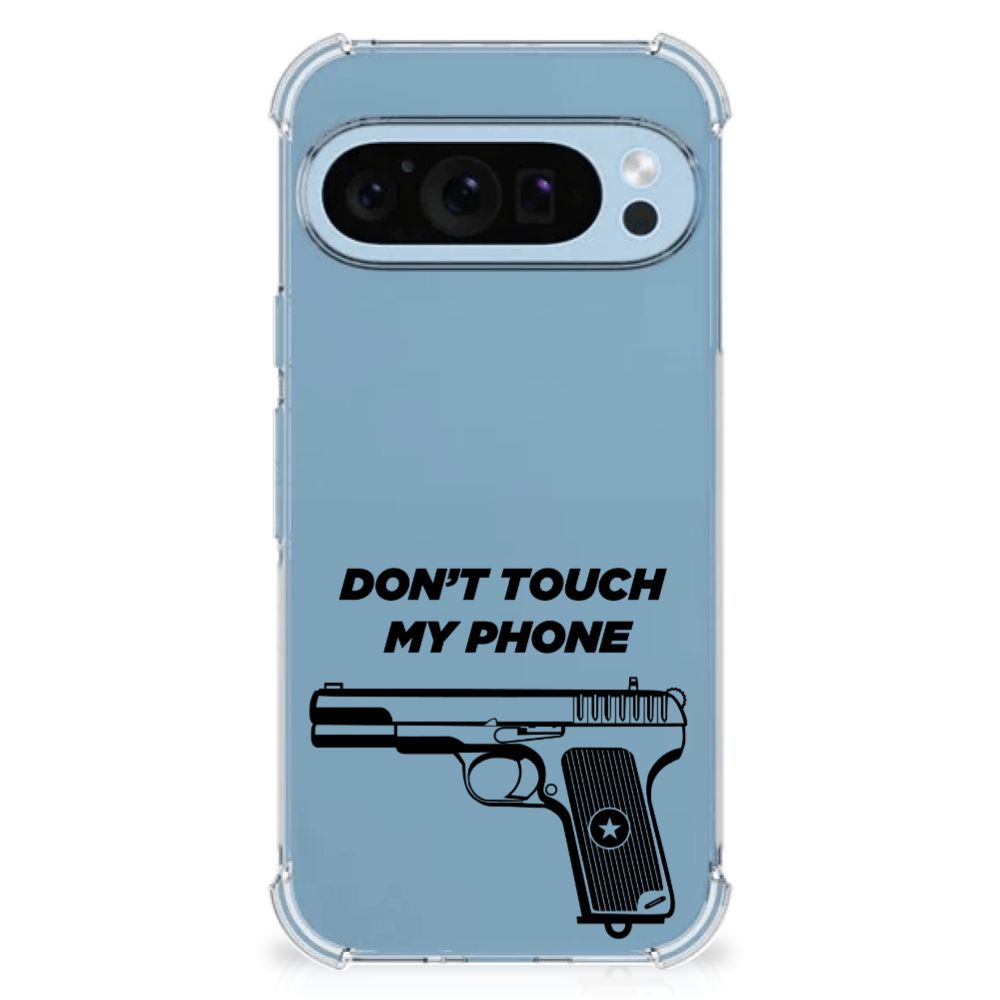 Google Pixel 9 | 9 Pro Anti Shock Case Pistol DTMP achterkant ontwerp pistool