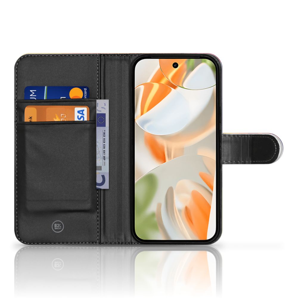 Google Pixel 9 | 9 Pro Book Case Polygon Color interieur zicht