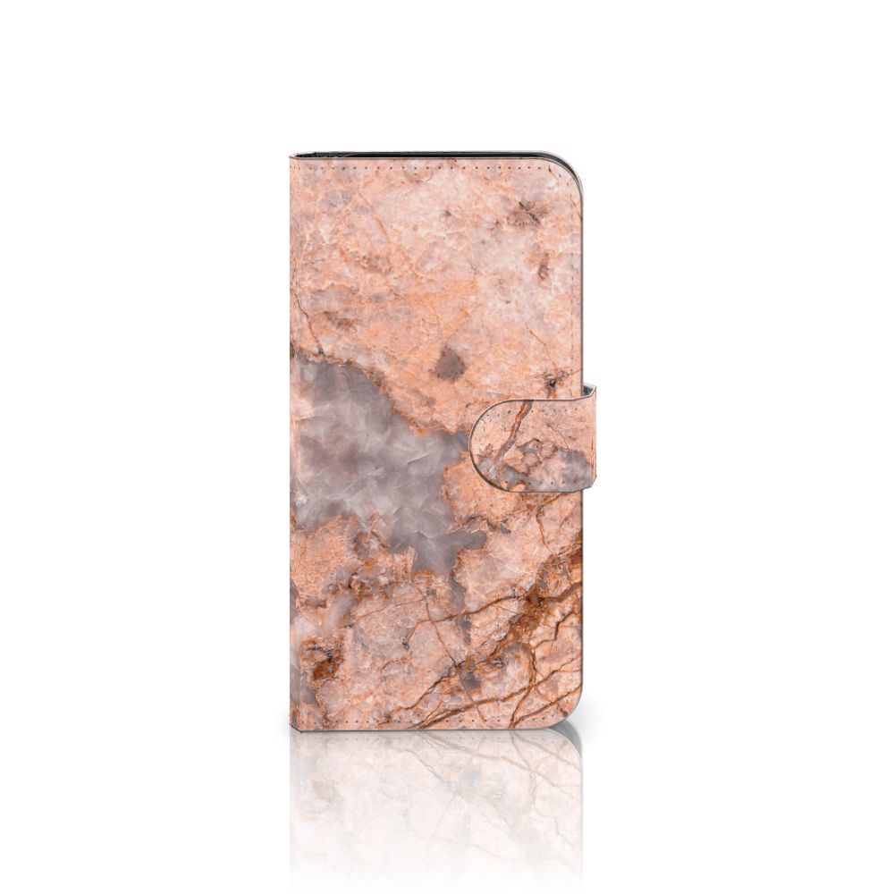 Google Pixel 9 | 9 Pro Bookcase Marmer Oranje bookcase design Marmer voorkant