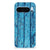 Google Pixel 9 | 9 Pro Bumper Hoesje Wood Blue houten blauw design achterkant