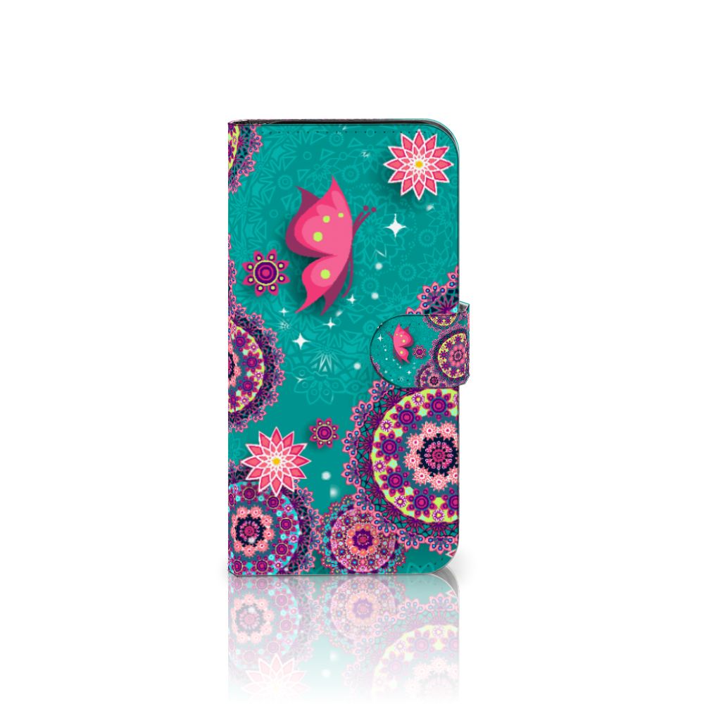 Google Pixel 9 | 9 Pro Hoesje Cirkels en Vlinders bookstyle design vlinders aanzicht