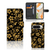 Google Pixel 9 | 9 Pro Hoesje Gouden Bloemen telefoonhoesje gouden bloemen design voorkant zijkant binnenkant