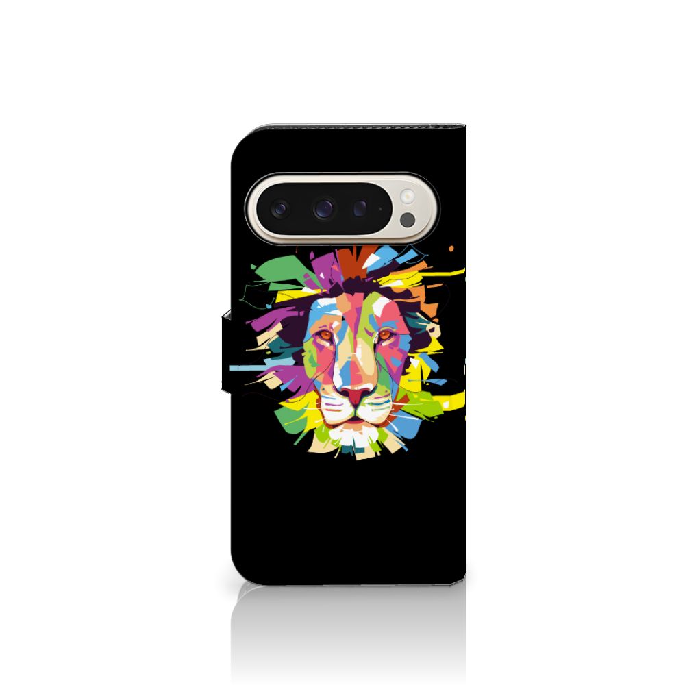 Google Pixel 9 | 9 Pro Leuk Hoesje Lion Color design voorkant
