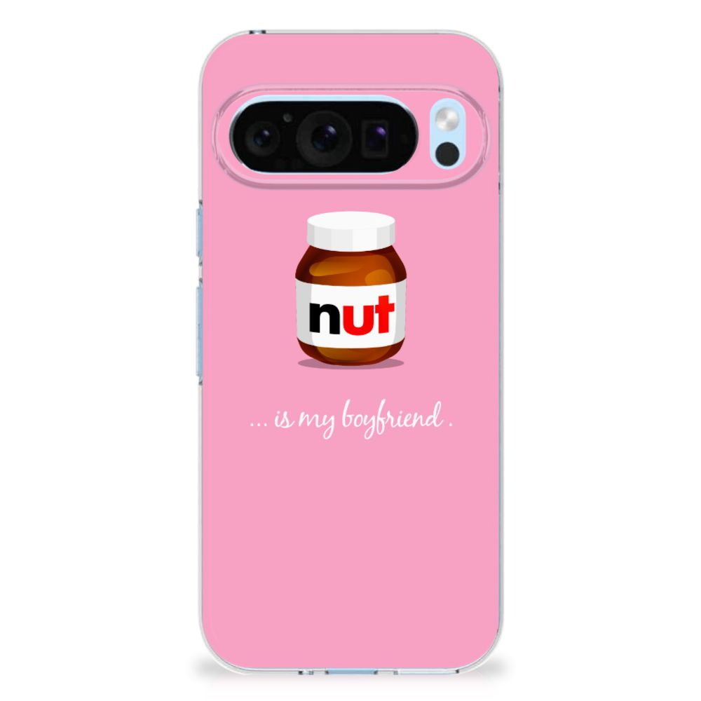 Google Pixel 9 | 9 Pro Siliconen Case Nut Boyfriend roze design illustrator voorkant