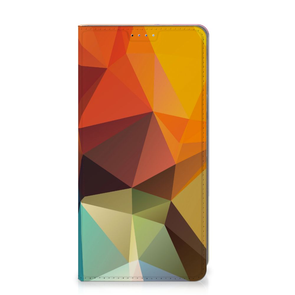 Google Pixel 9 | 9 Pro Stand Case Polygon Color kleurrijk geometrisch ontwerp aanzicht