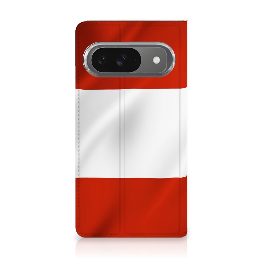 Google Pixel 9 | 9 Pro Standcase Oostenrijk vlag ontwerp voorkant
