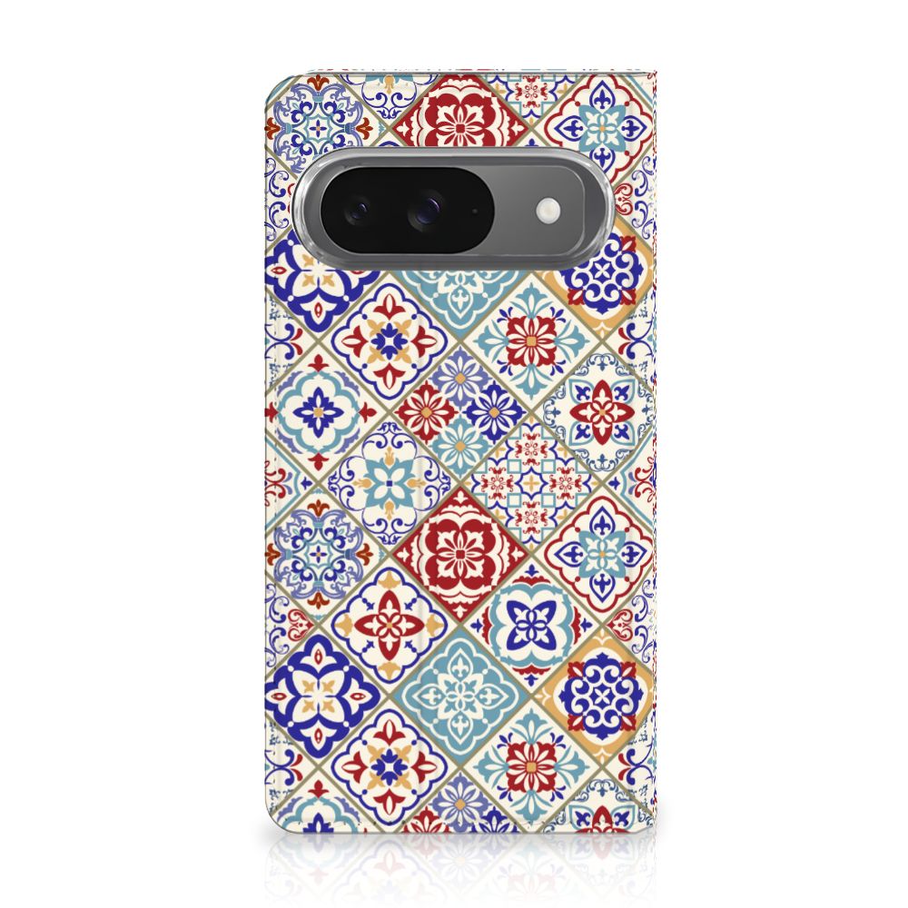 Google Pixel 9 | 9 Pro Standcase Tiles Color design kleurrijke tegels aanzicht