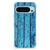 Google Pixel 9 | 9 Pro Stevig Telefoonhoesje Wood Blue blauw hout design achteraanzicht