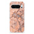 Google Pixel 9 | 9 Pro TPU Siliconen Hoesje Marmer Oranje achterkant
