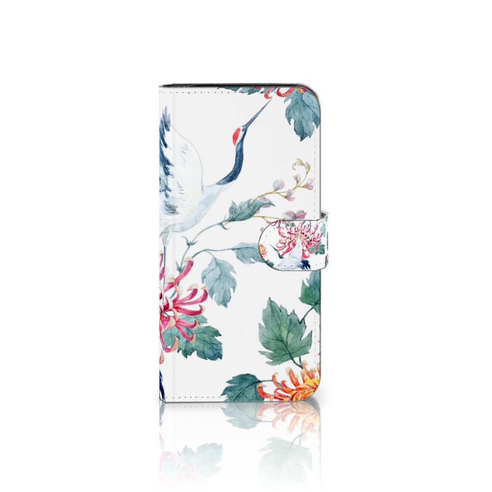 Google Pixel 9 | 9 Pro Telefoonhoesje met Pasjes Bird Flowers design vogels bloemen aanzicht