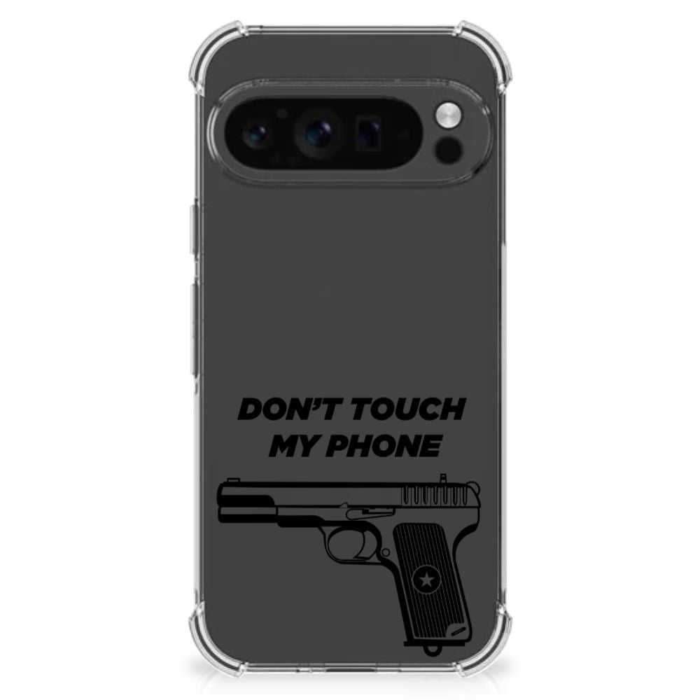 Google Pixel 9 Pro XL Anti Shock Case Pistol DTMP achterkant zwart