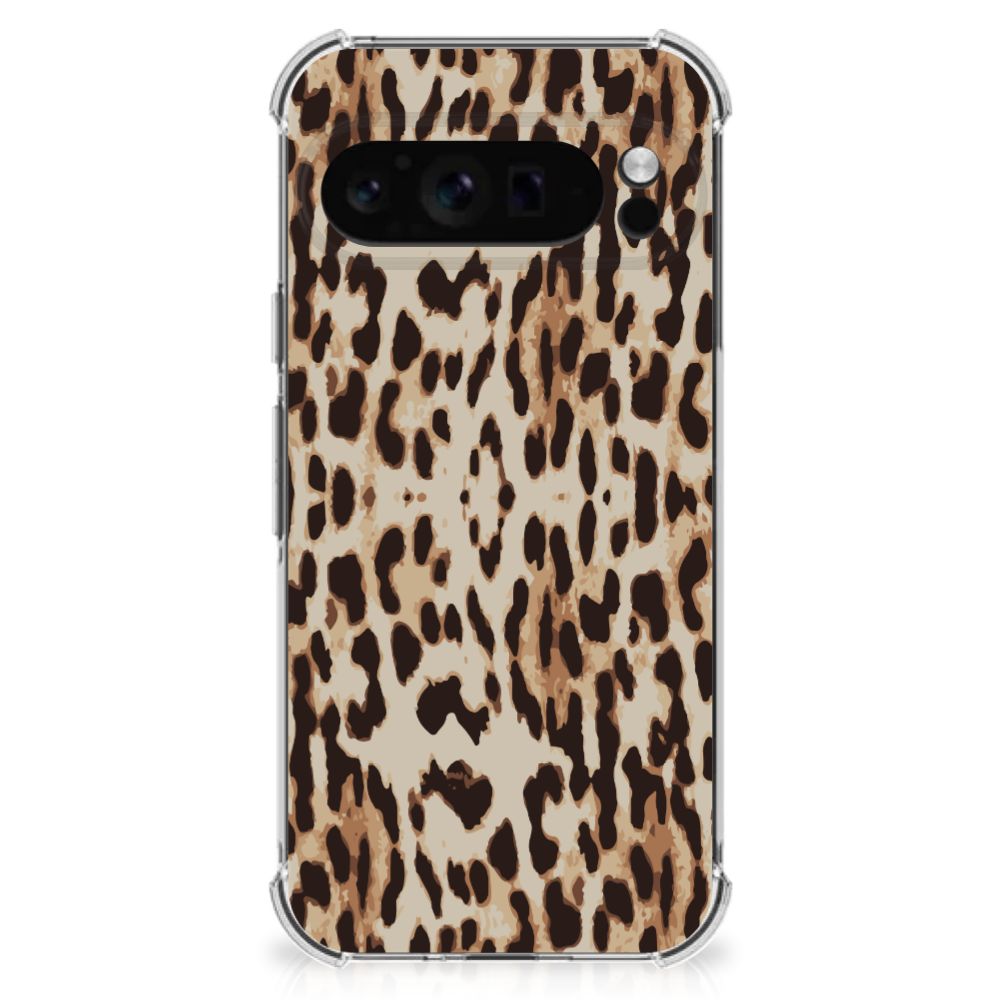 Google Pixel 9 Pro XL Case Anti-shock Leopard achterkant design