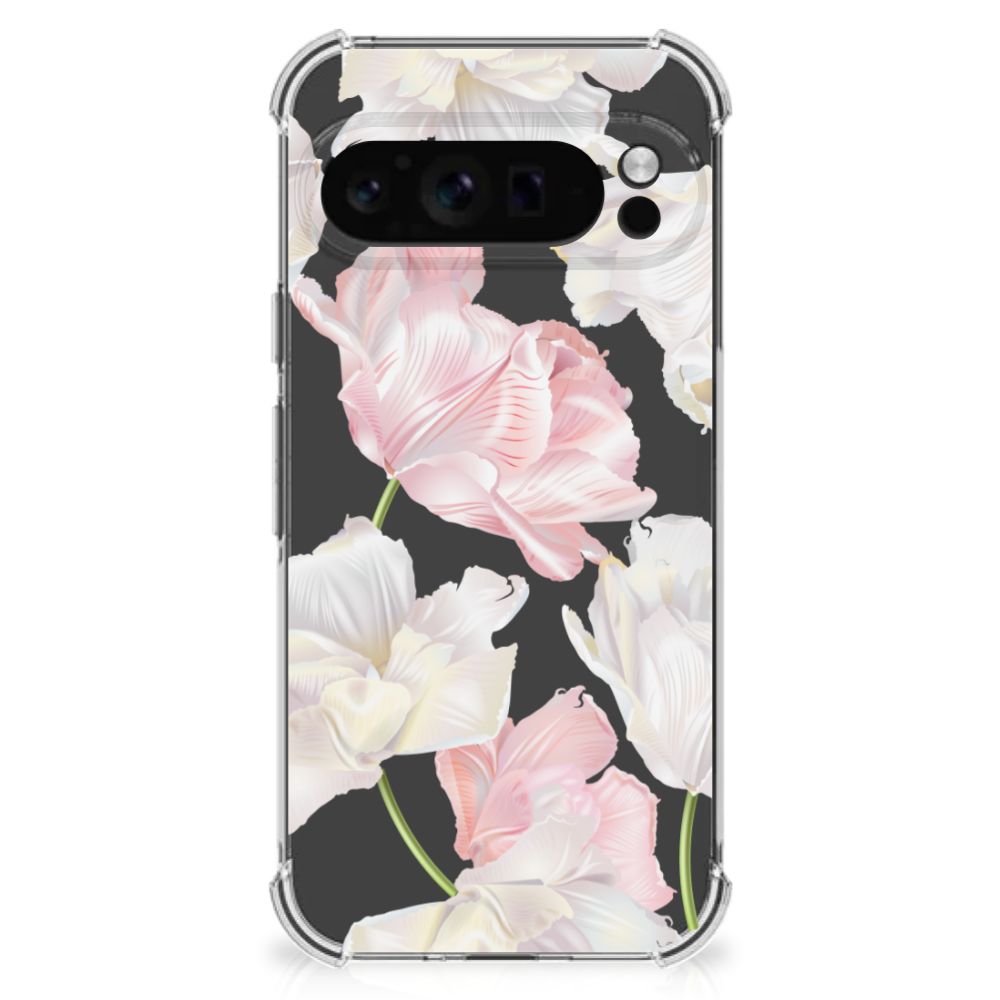 Google Pixel 9 Pro XL Case Lovely Flowers bloemen achterzijde