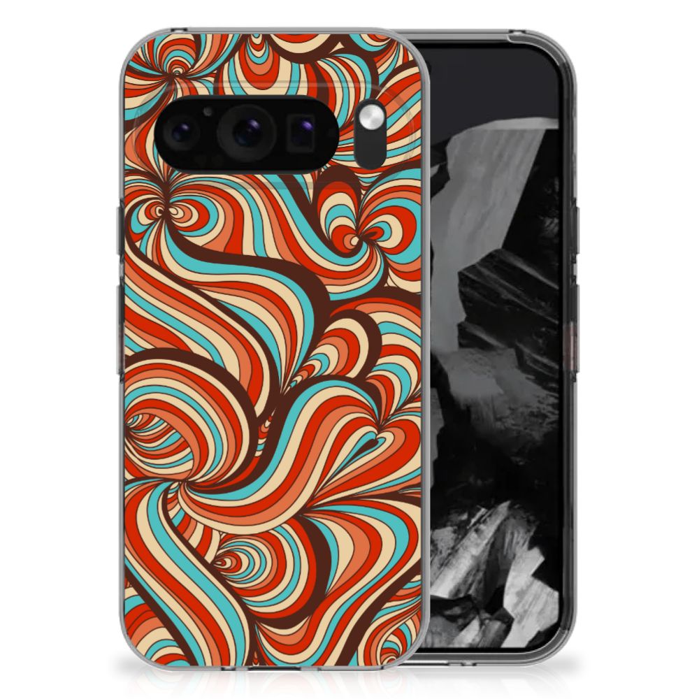 Google Pixel 9 Pro XL Hoesje maken Retro design retro kleuren voorkant