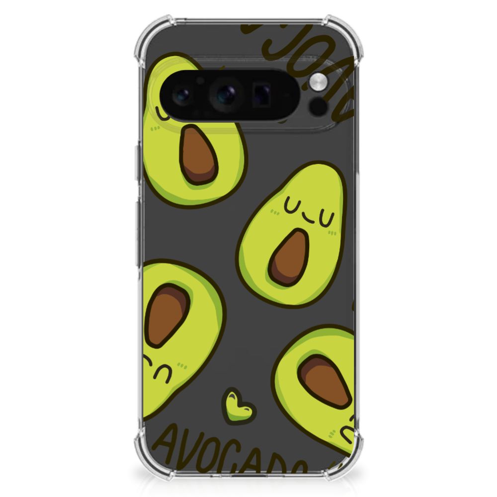 Google Pixel 9 Pro XL Stevig Bumper Hoesje Avocado Singing achterkant