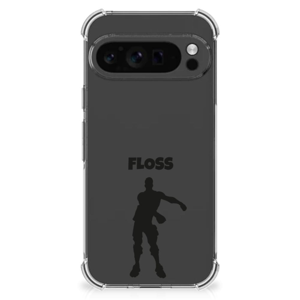 Google Pixel 9 Pro XL Stevig Bumper Hoesje Floss achterkant