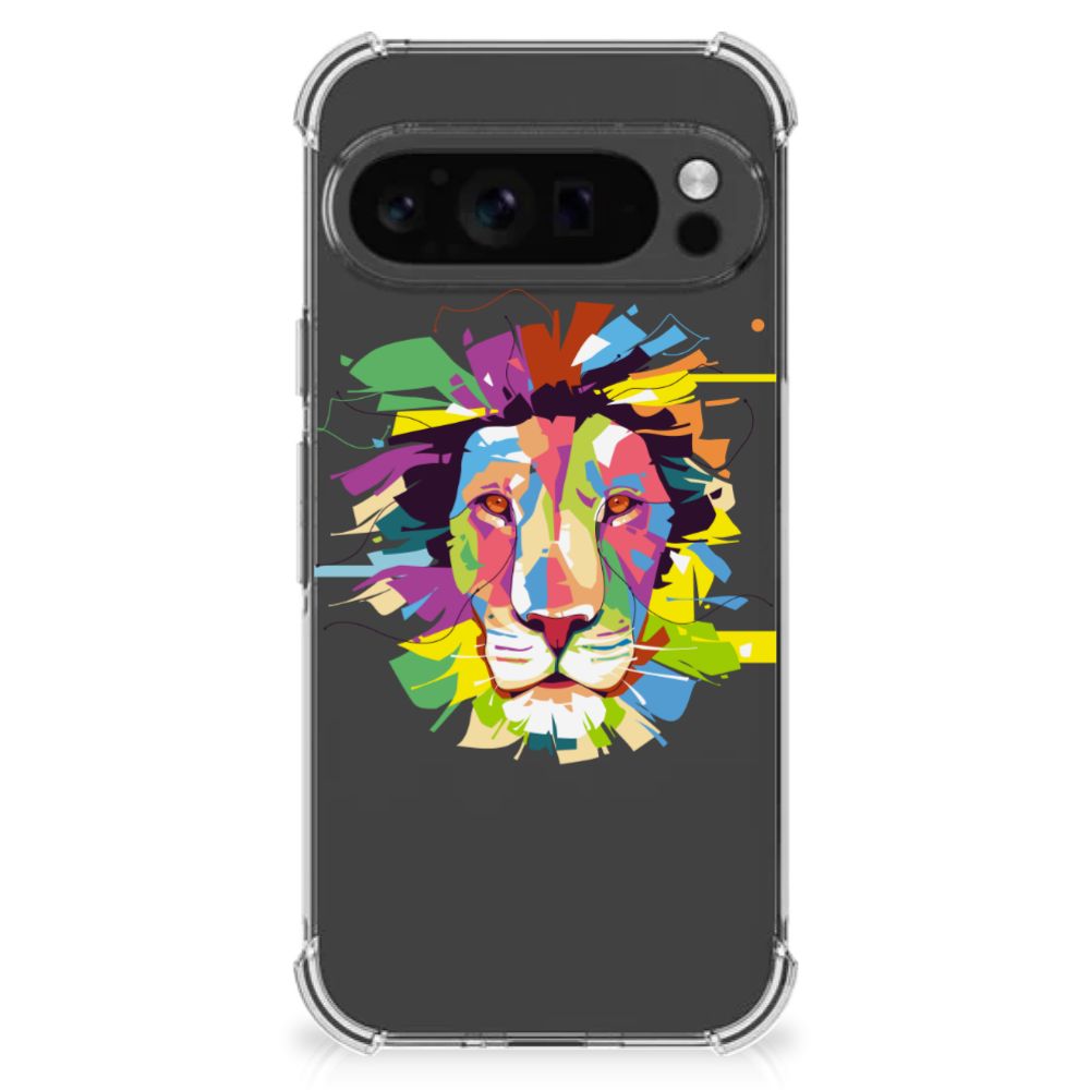 Google Pixel 9 Pro XL Stevig Bumper Hoesje Lion Color voorkant