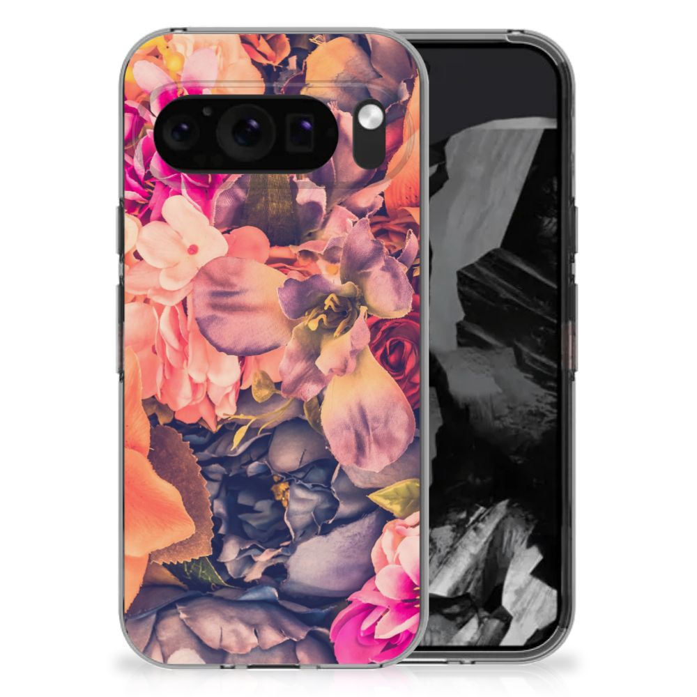 Google Pixel 9 Pro XL TPU Case Bosje Bloemen bloemen design achterkant