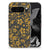 Google Pixel 9 Pro XL TPU Case Gouden Bloemen achterkant gold floral design