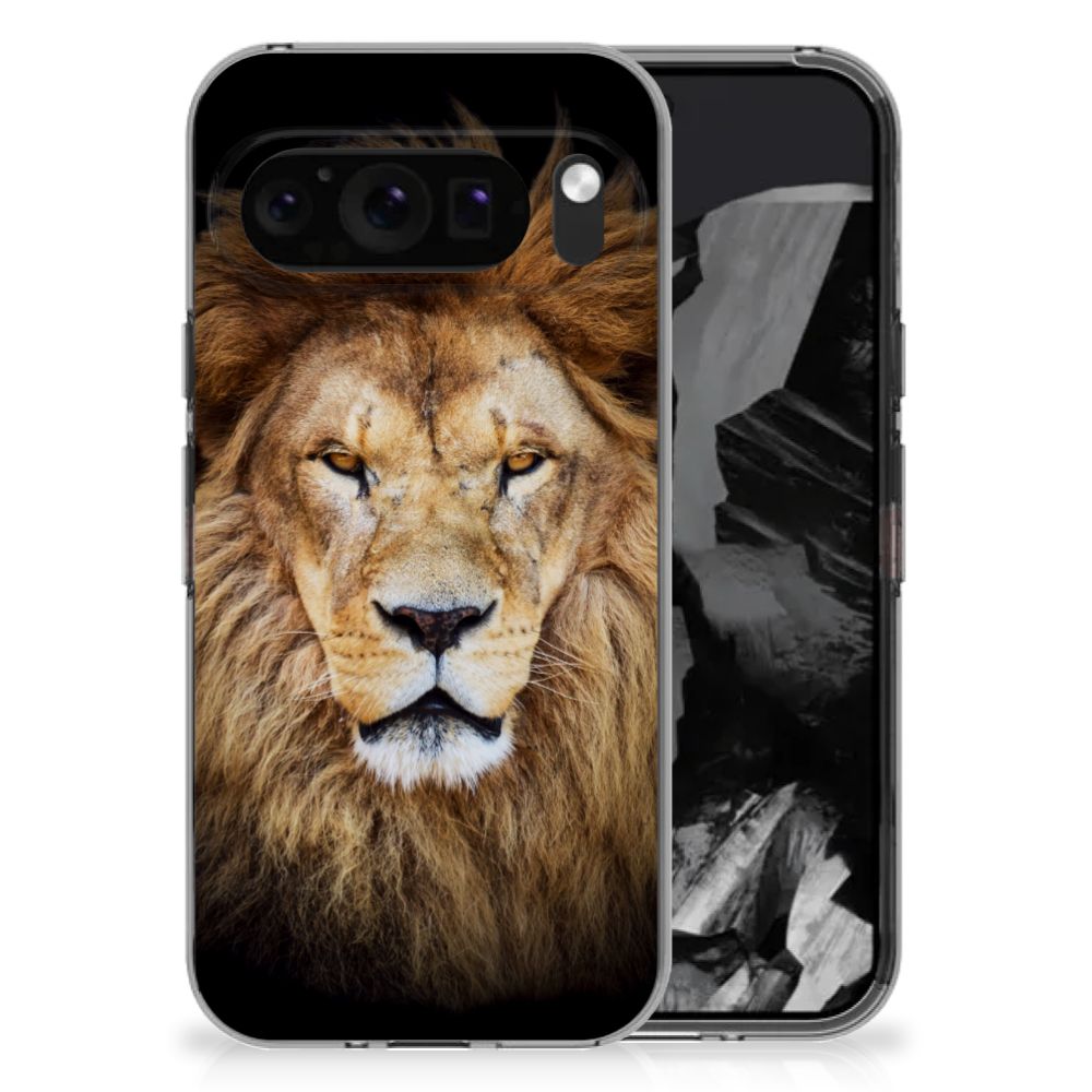 Google Pixel 9 Pro XL TPU Hoesje Leeuw leeuw voorkant