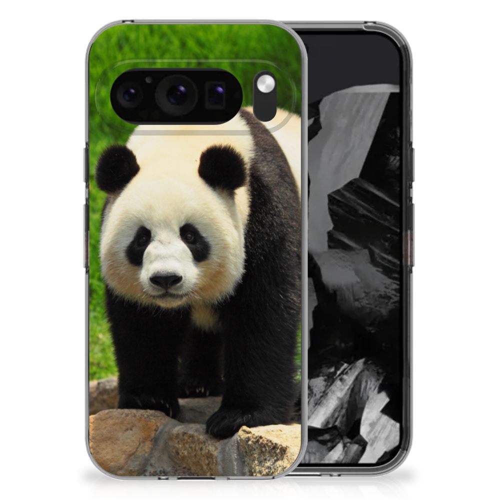 Google Pixel 9 Pro XL TPU Hoesje Panda design panda aanzicht