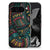 Google Pixel 9 Pro XL TPU bumper Aztec achterkant kleurrijk design